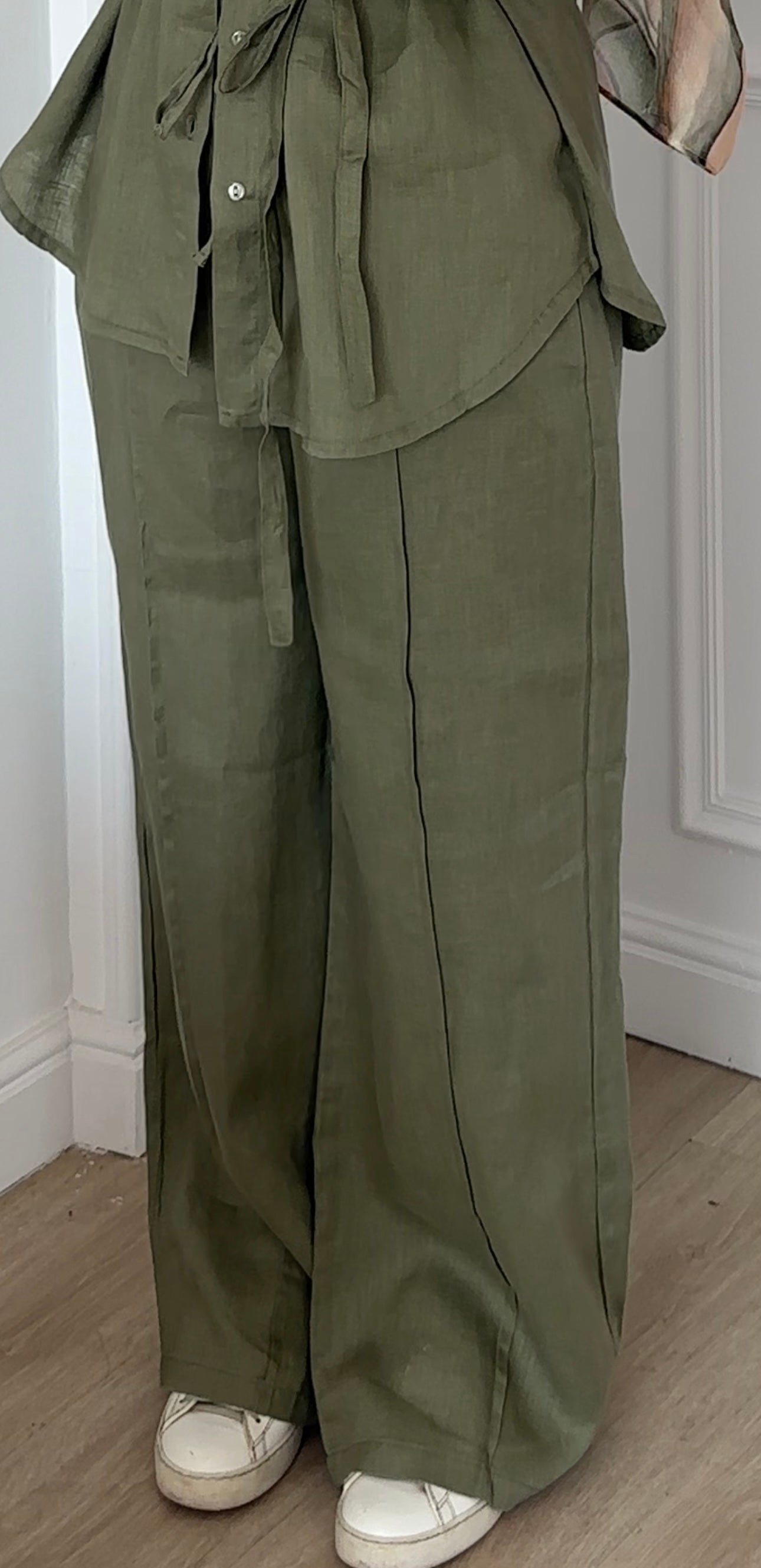 Everyday Linen Pants - Olive