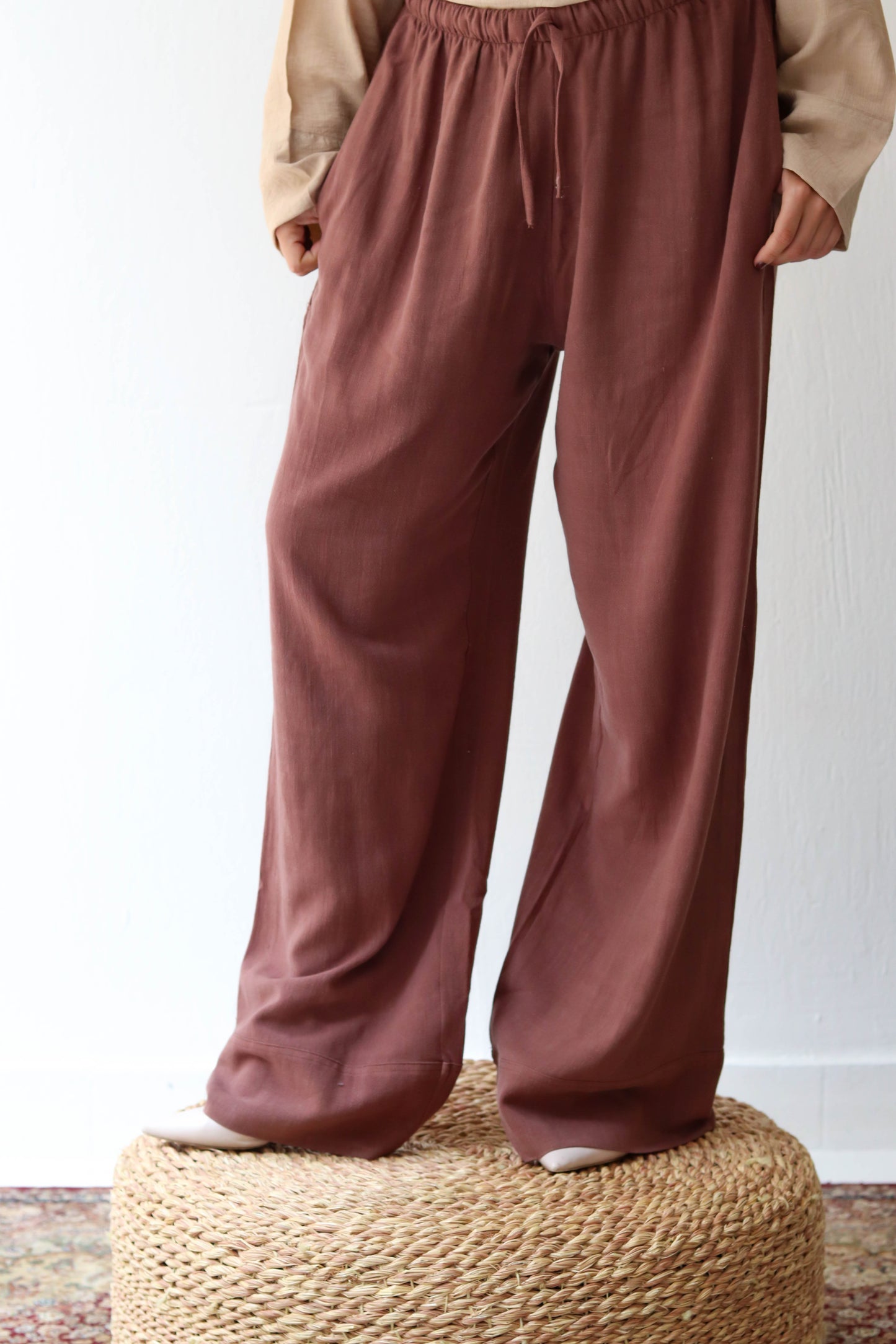 Linen Pants - Brown