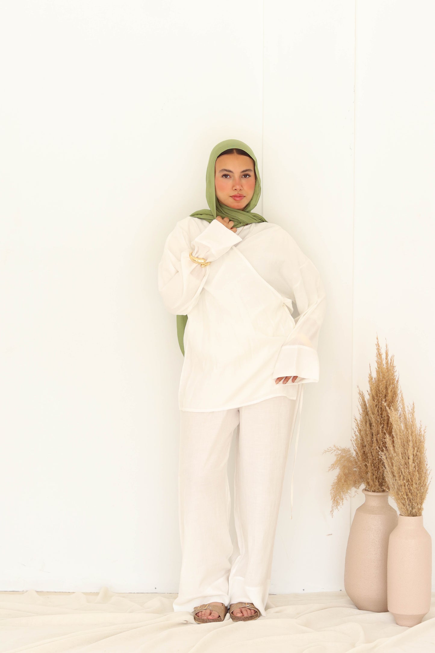 Kimono Style Set in White