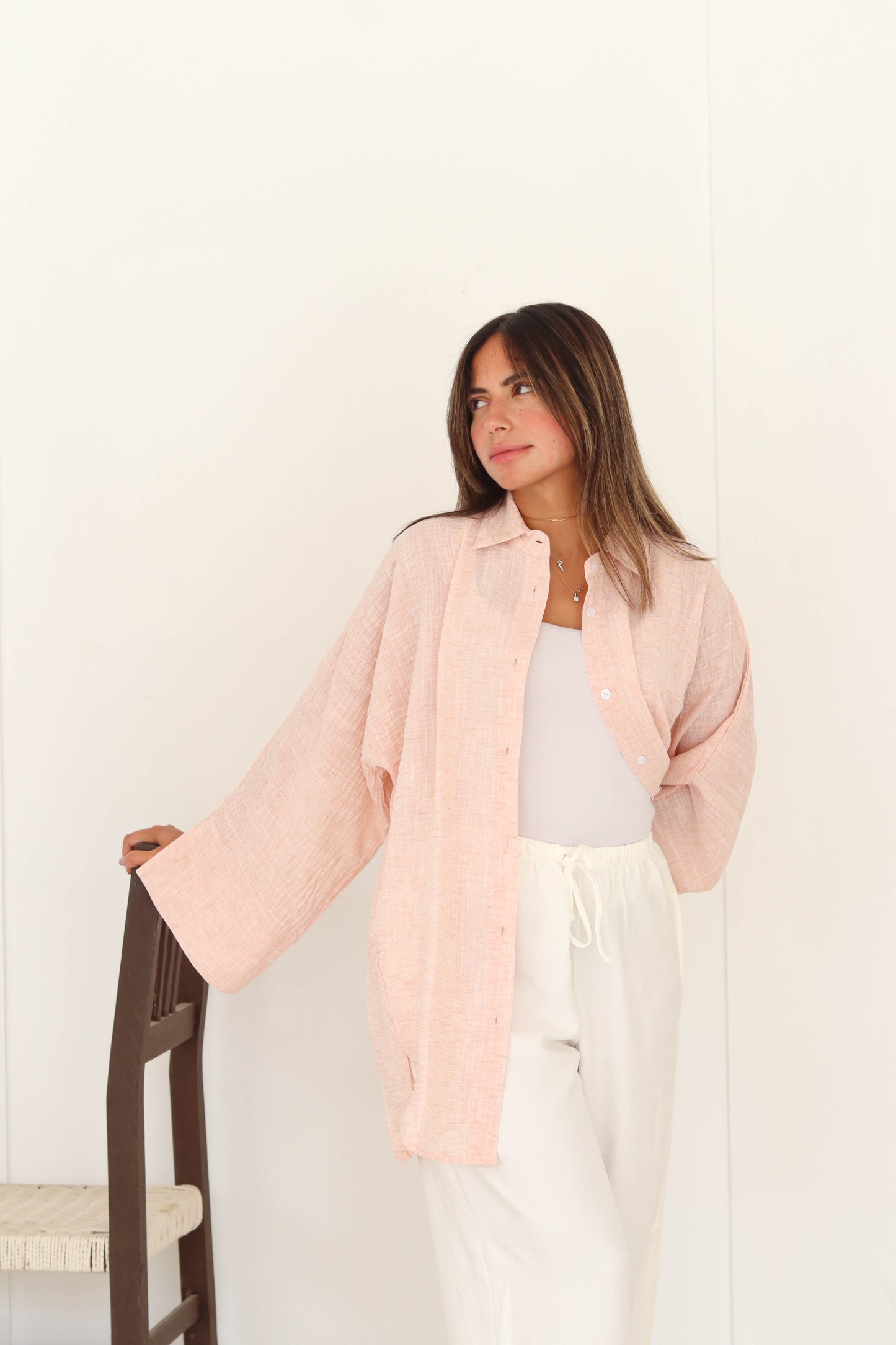 Open Sleeve Oversized Shirt