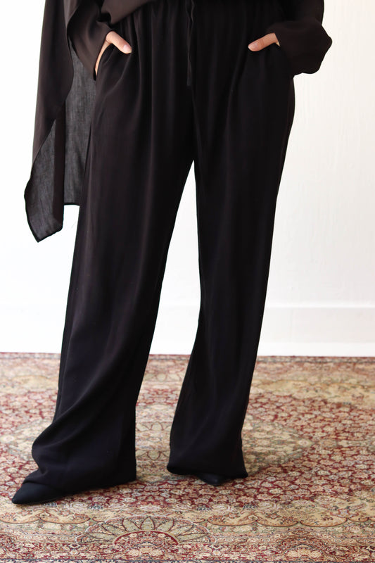Linen Pants - Black