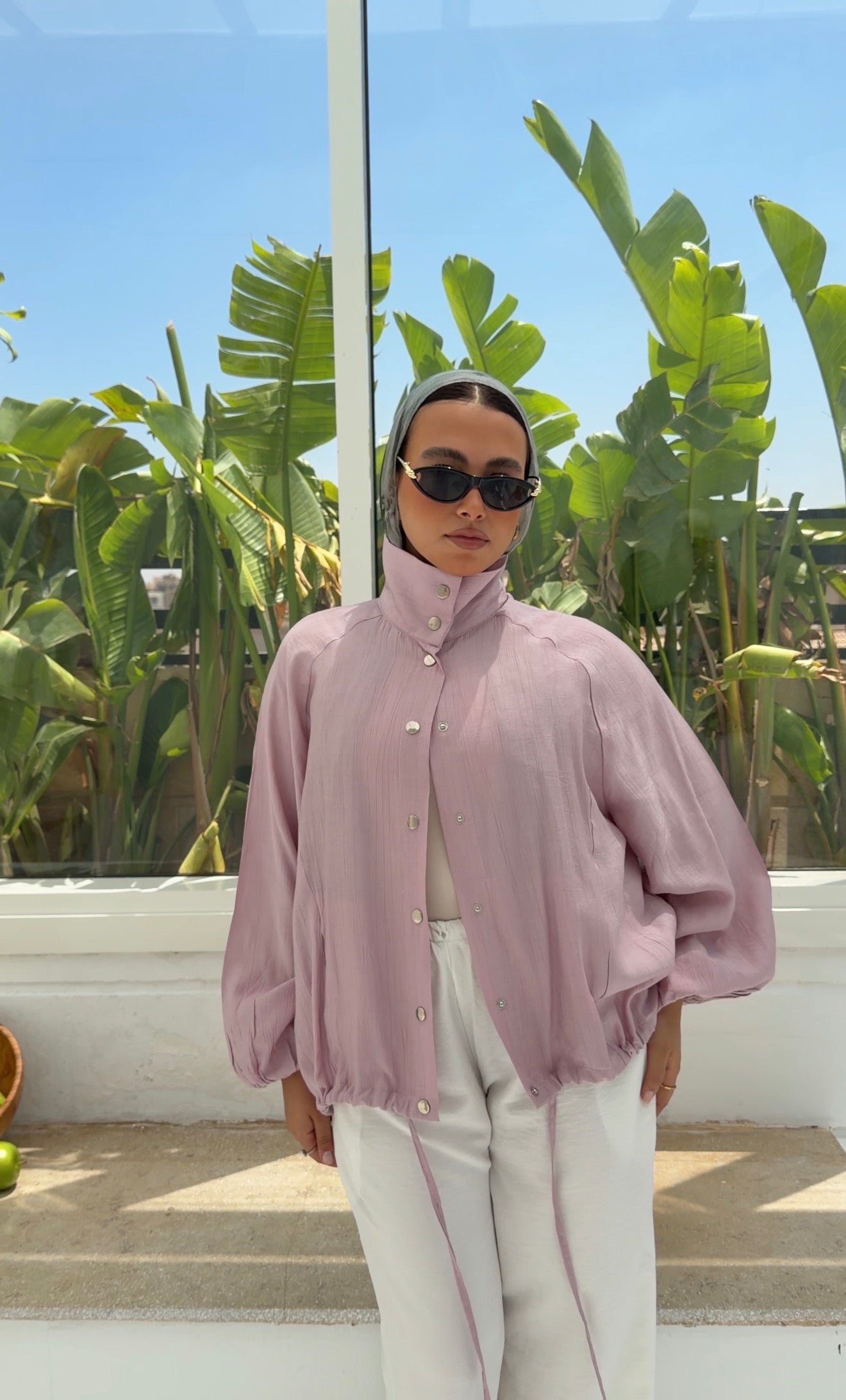 Silver Button Overshirt - Cashmere