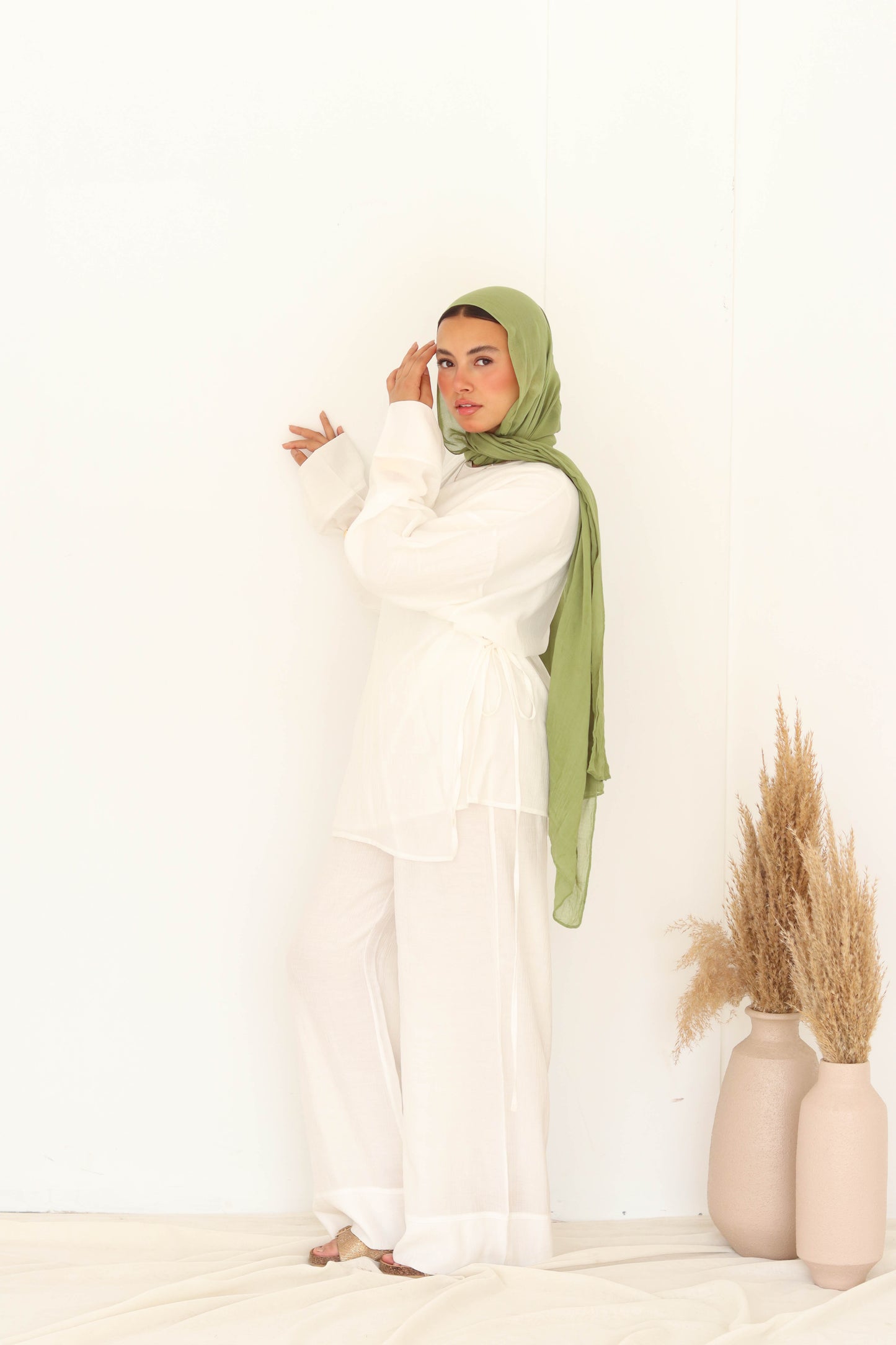 Kimono Style Set in White