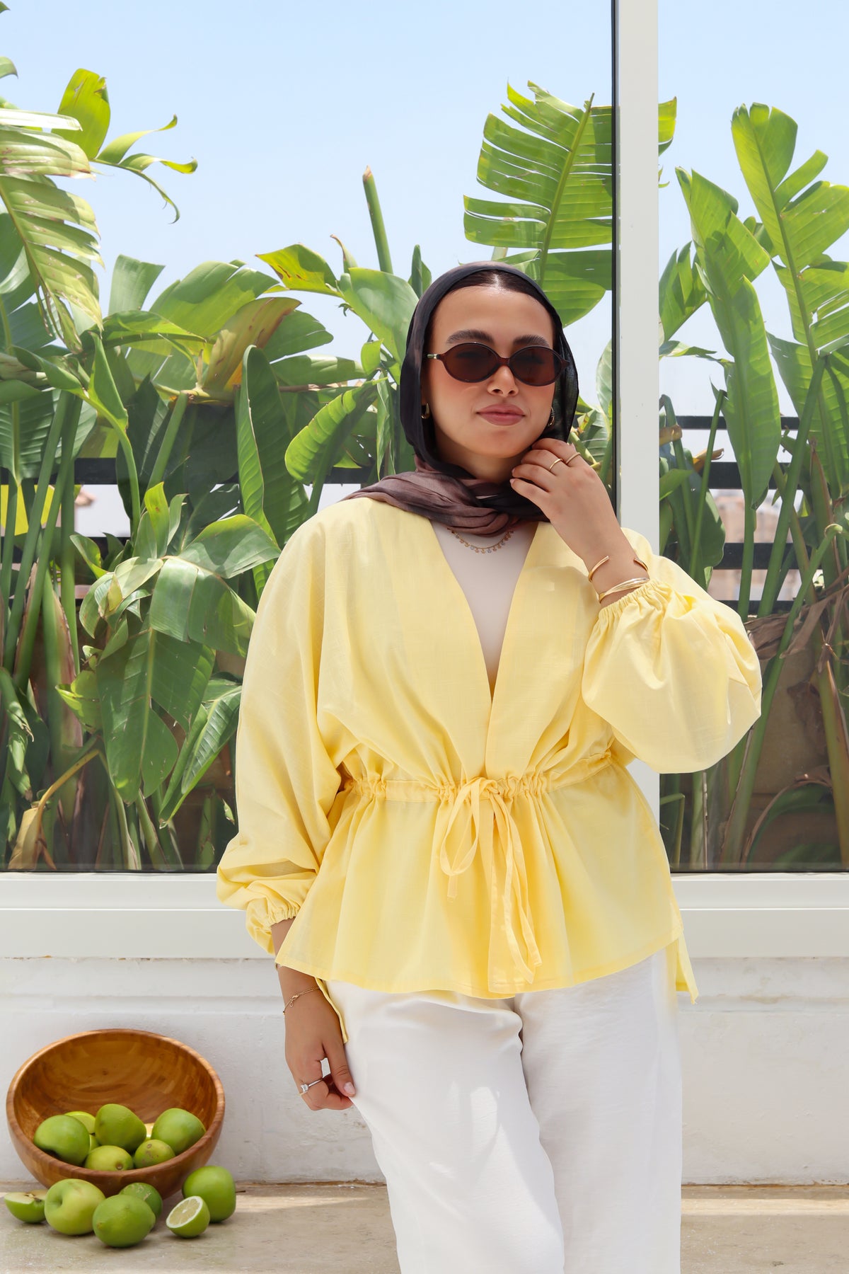 Sienna Cinched Shirt - Butter Yellow