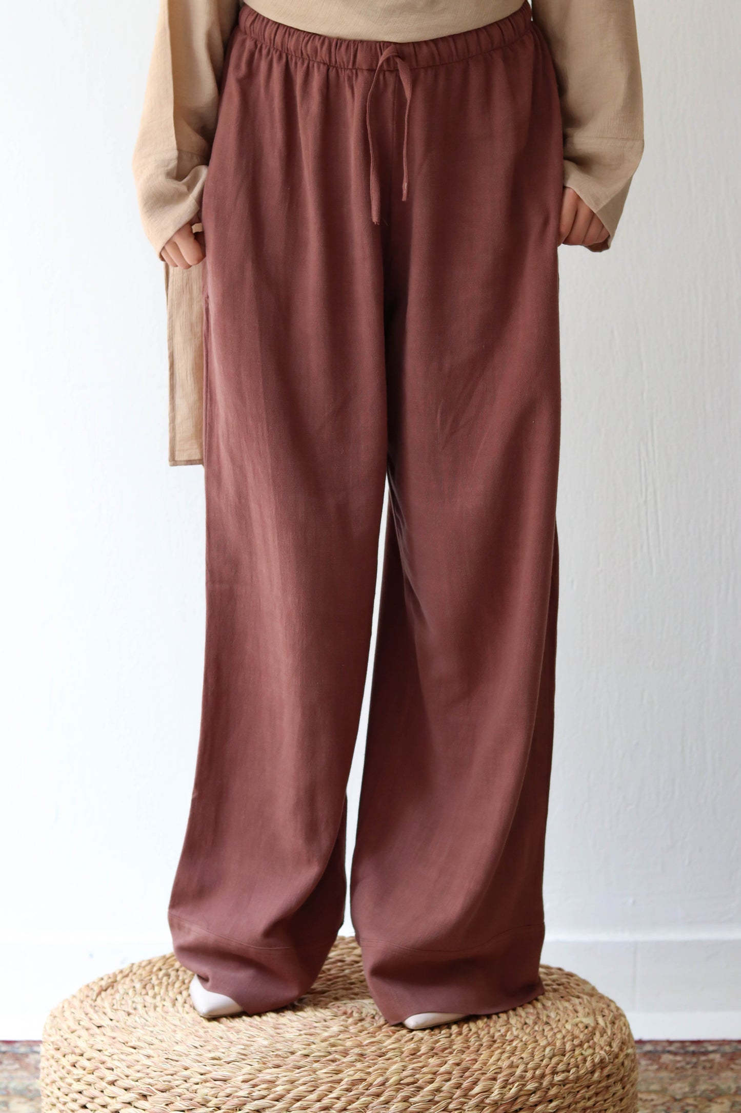 Linen Pants - Brown