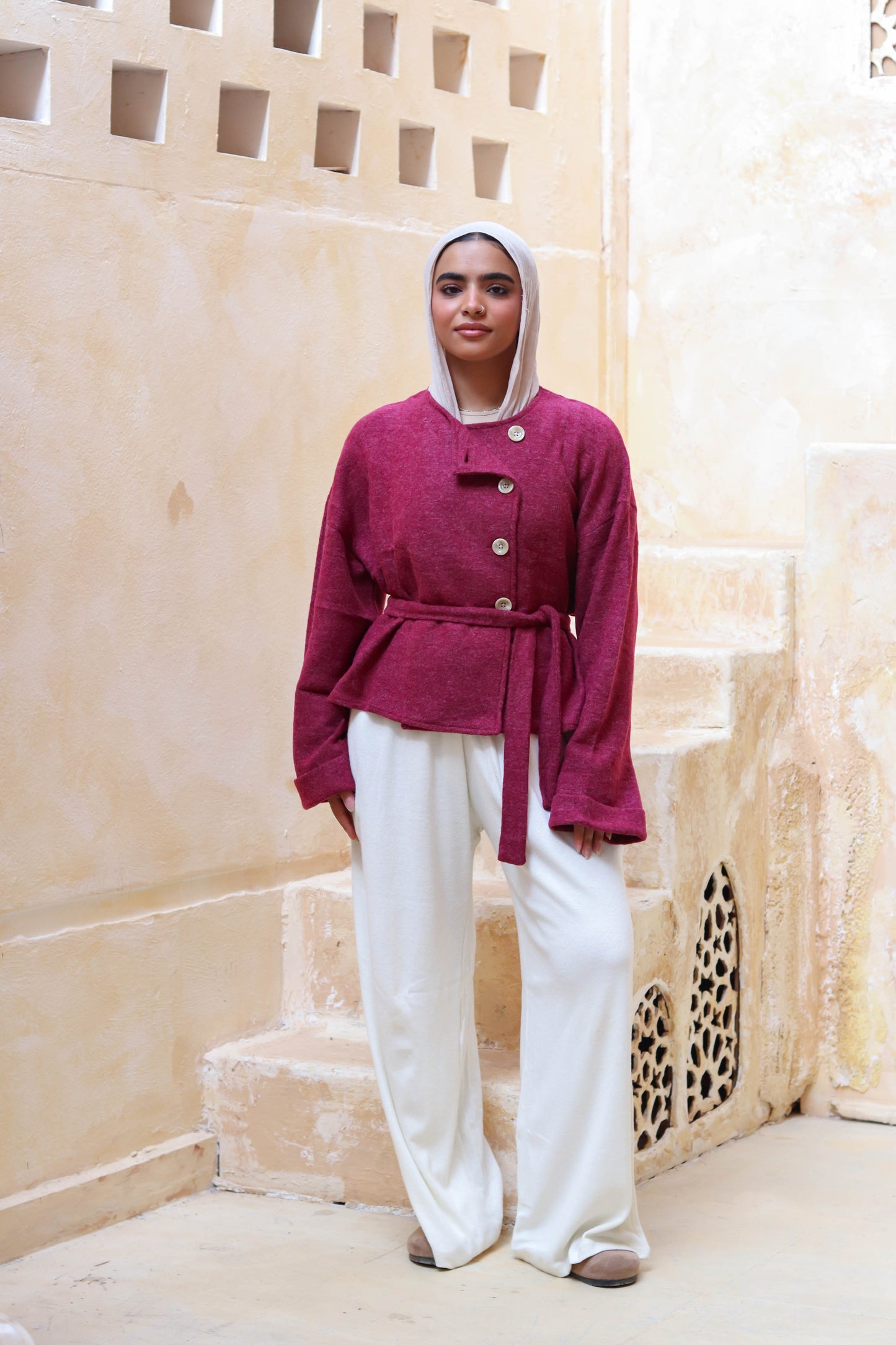 Cloud Cardigan Burgundy