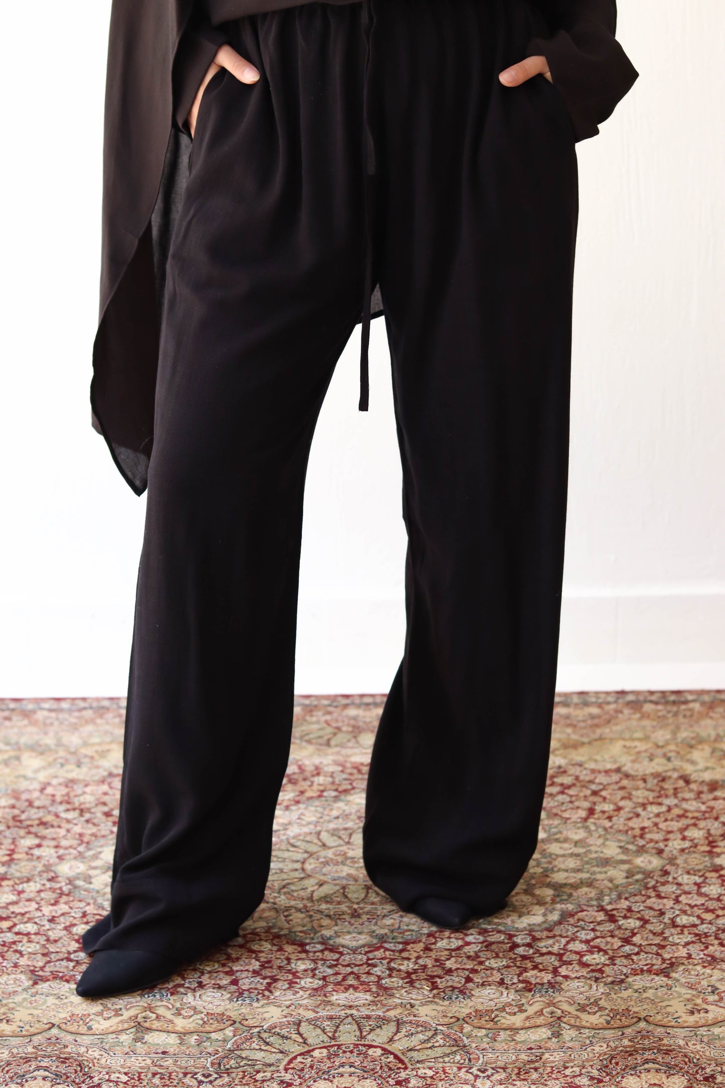 Linen Pants - Black