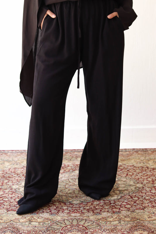 Linen Pants - Black