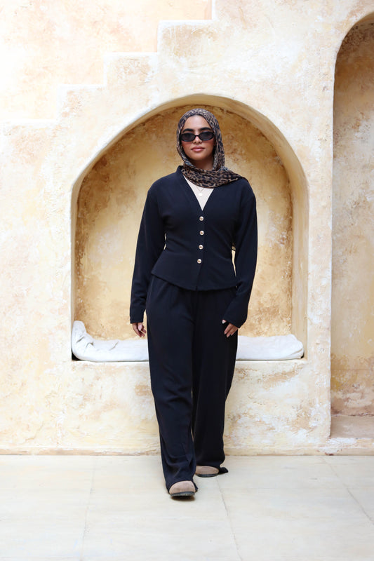 Soft Button Set Black