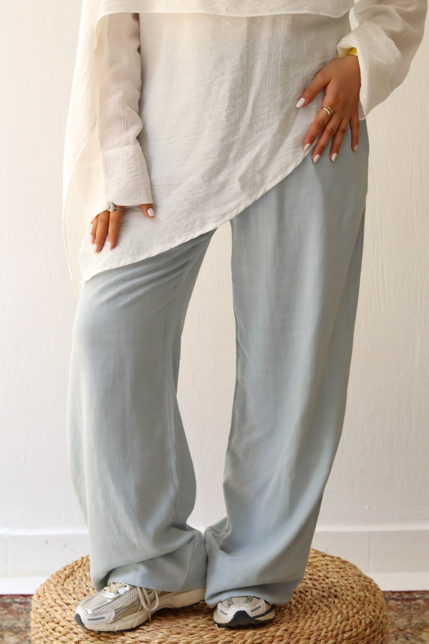 Linen Pants - Baby Blue