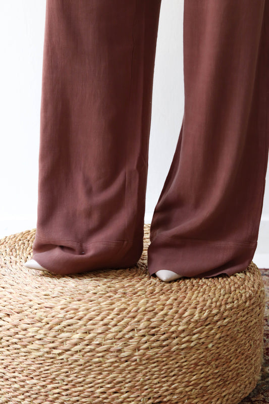 Linen Pants - Brown