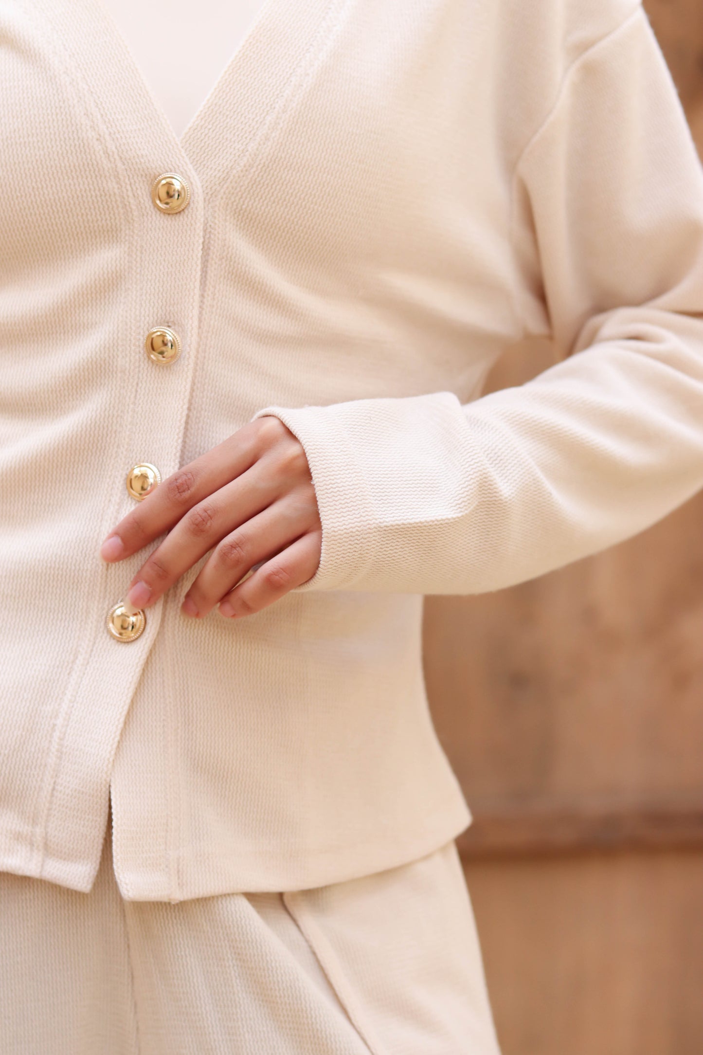 Soft Button Set Cream