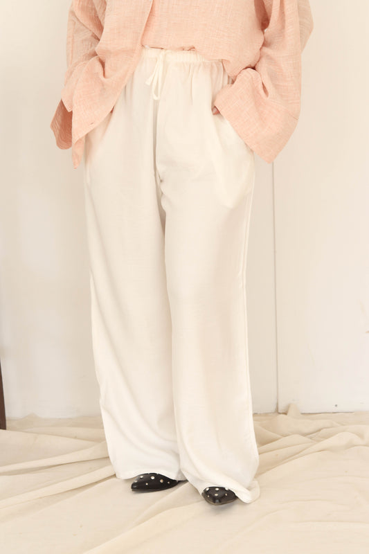 Wide Leg Pants in White