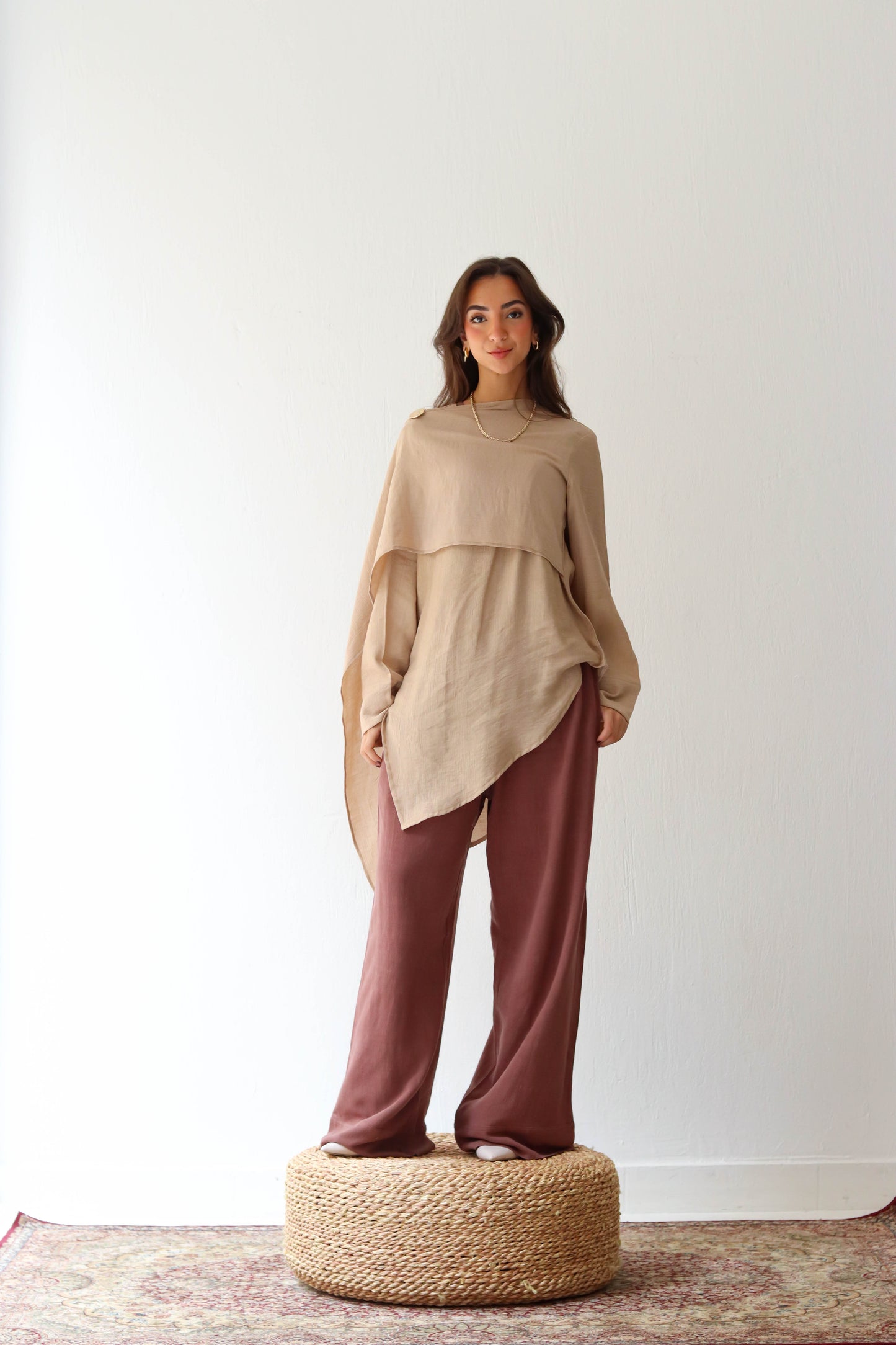 Softline Asym Top - Cafe