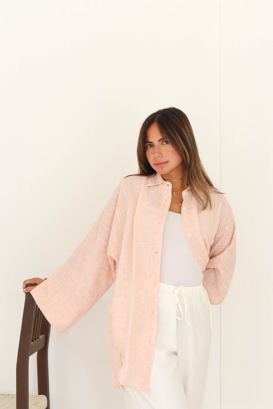 Open Sleeve Oversized Shirt