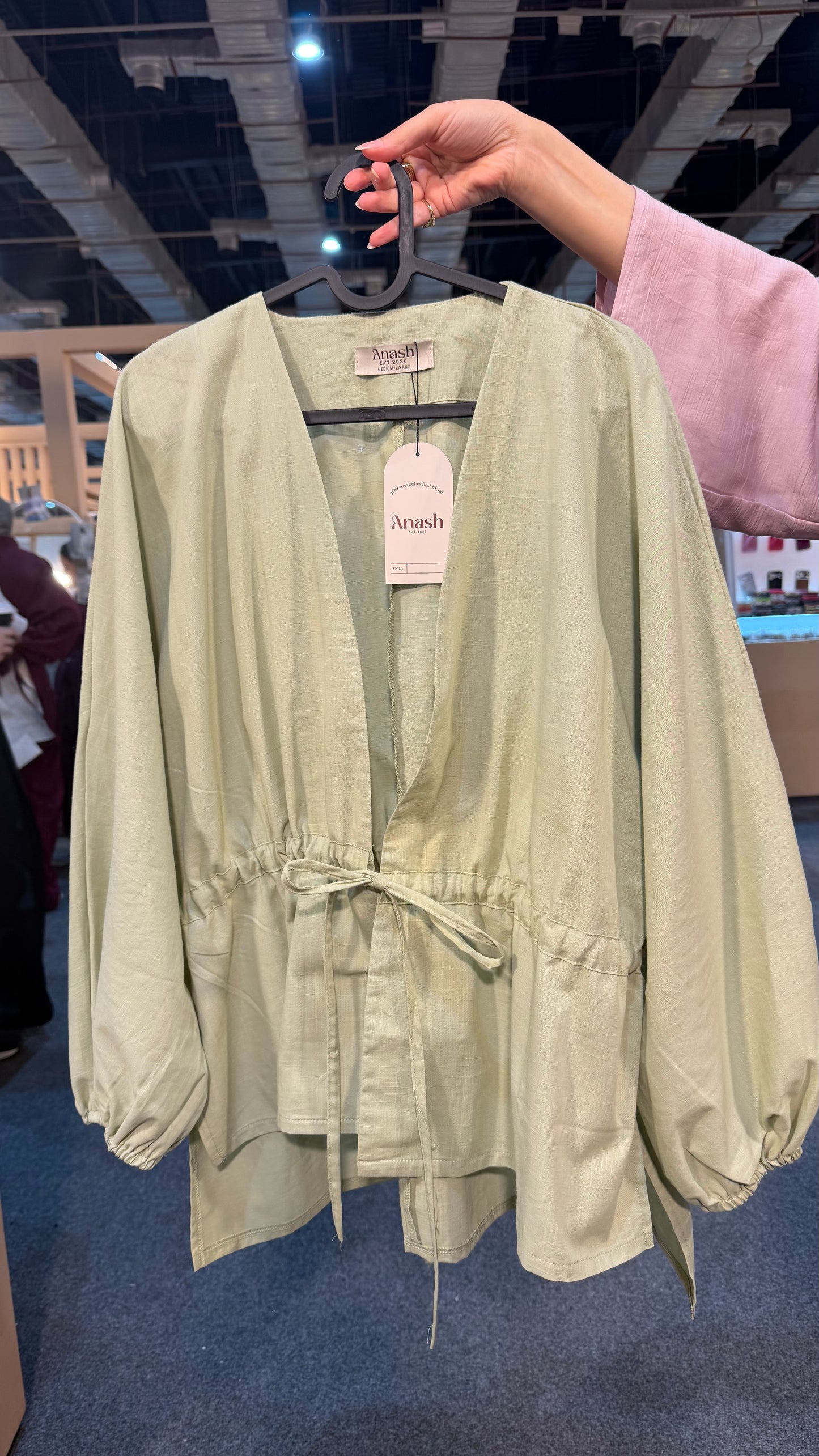 Sienna Cinched Shirt - Sage Green