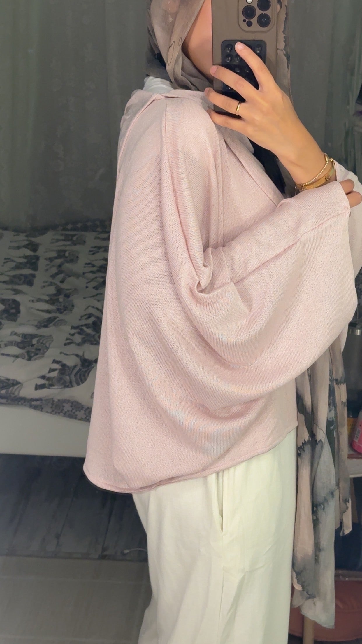 Oversized Drape Top Pink