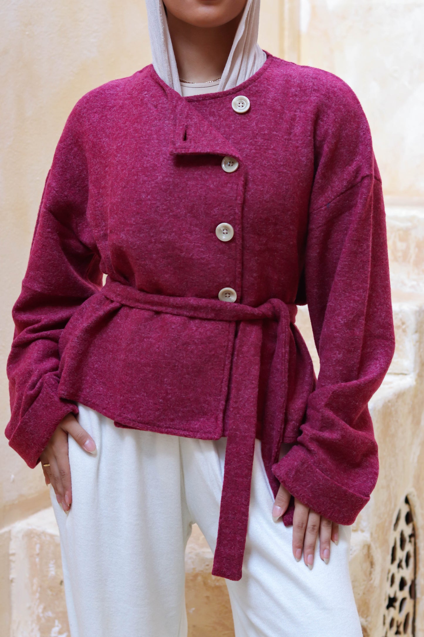 Cloud Cardigan Burgundy