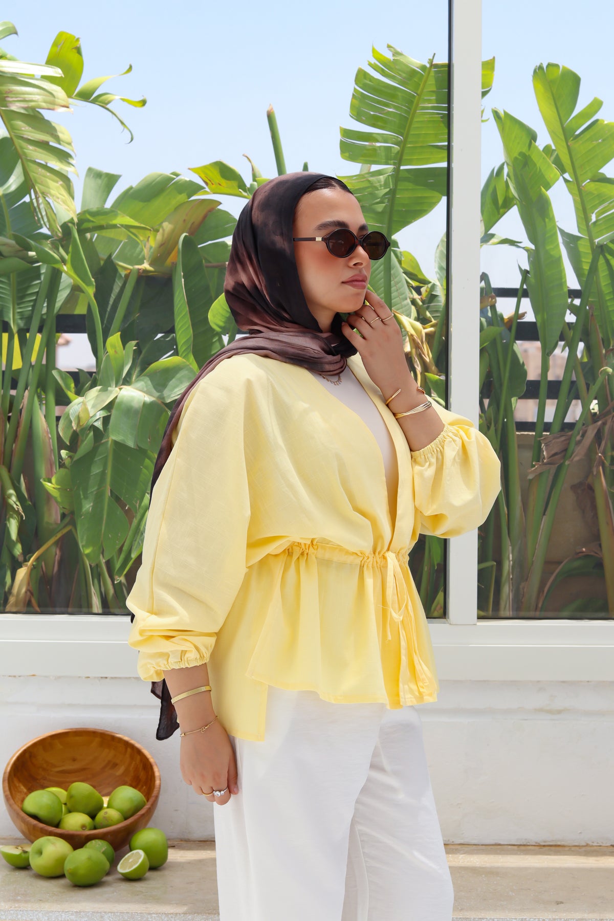 Sienna Cinched Shirt - Butter Yellow