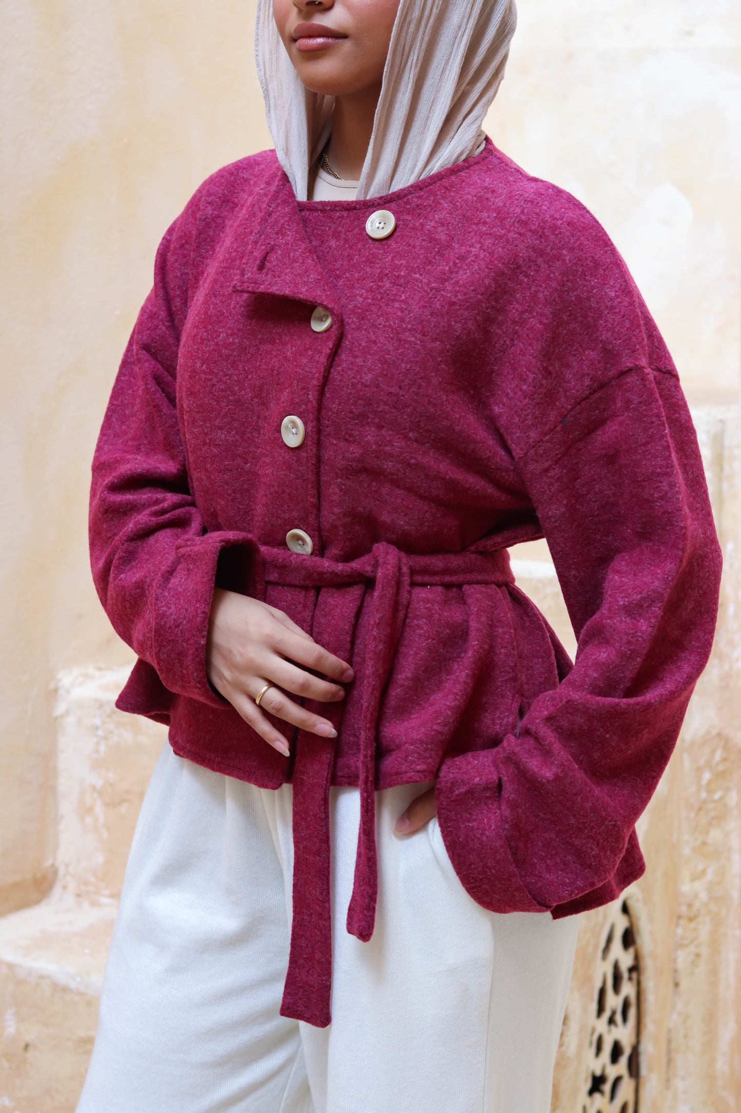 Cloud Cardigan Burgundy
