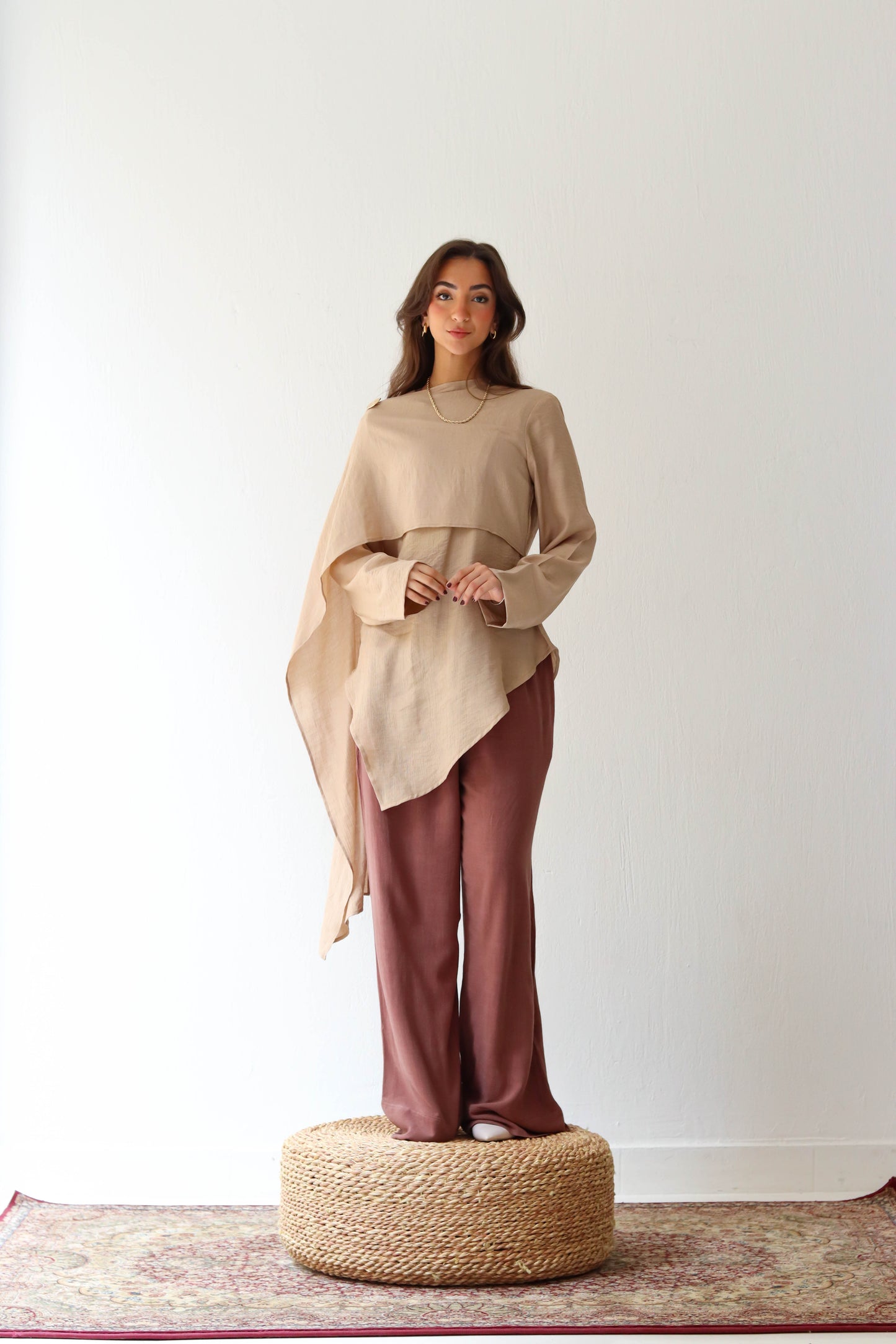 Softline Asym Top - Cafe