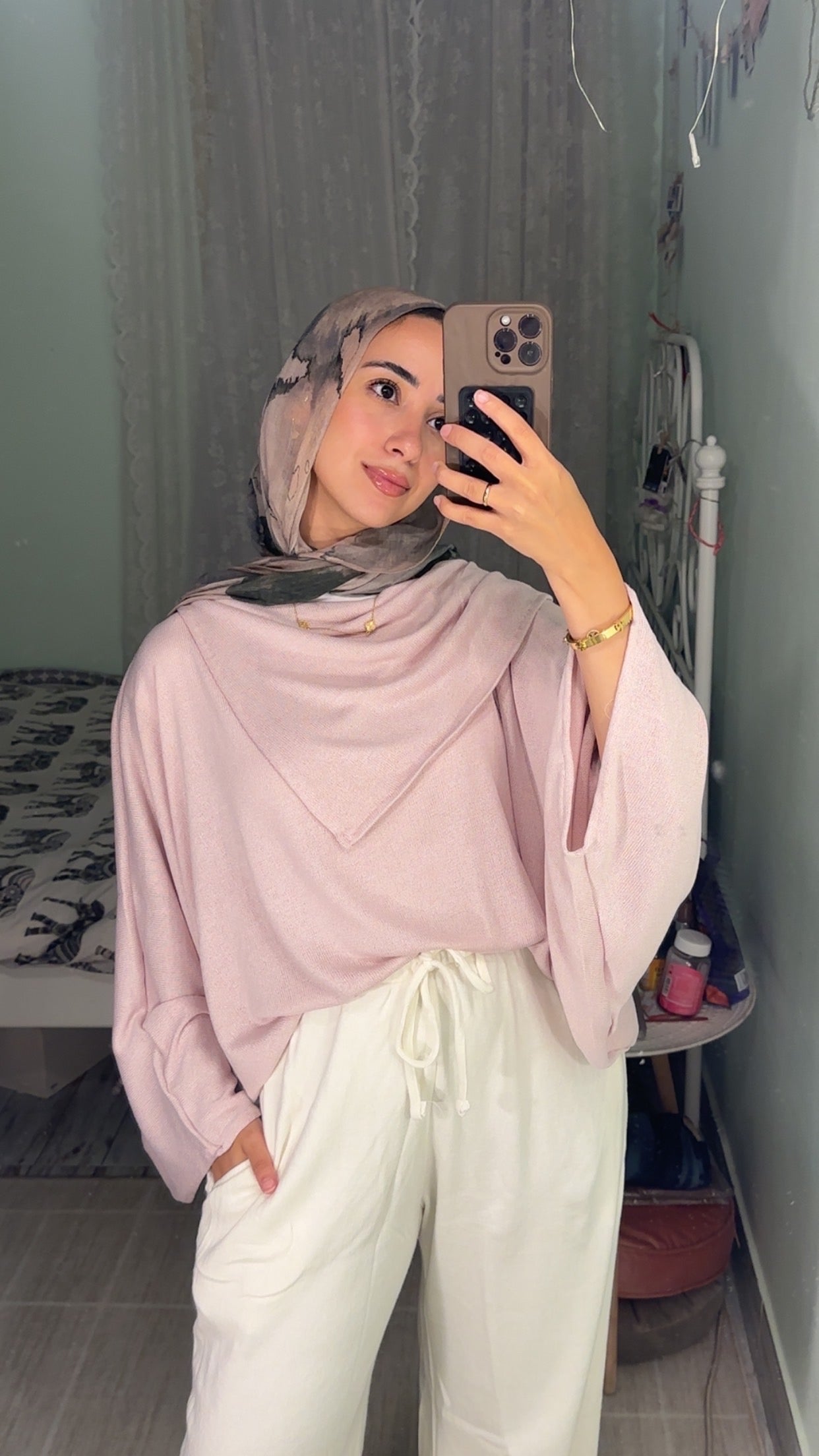 Oversized Drape Top Pink