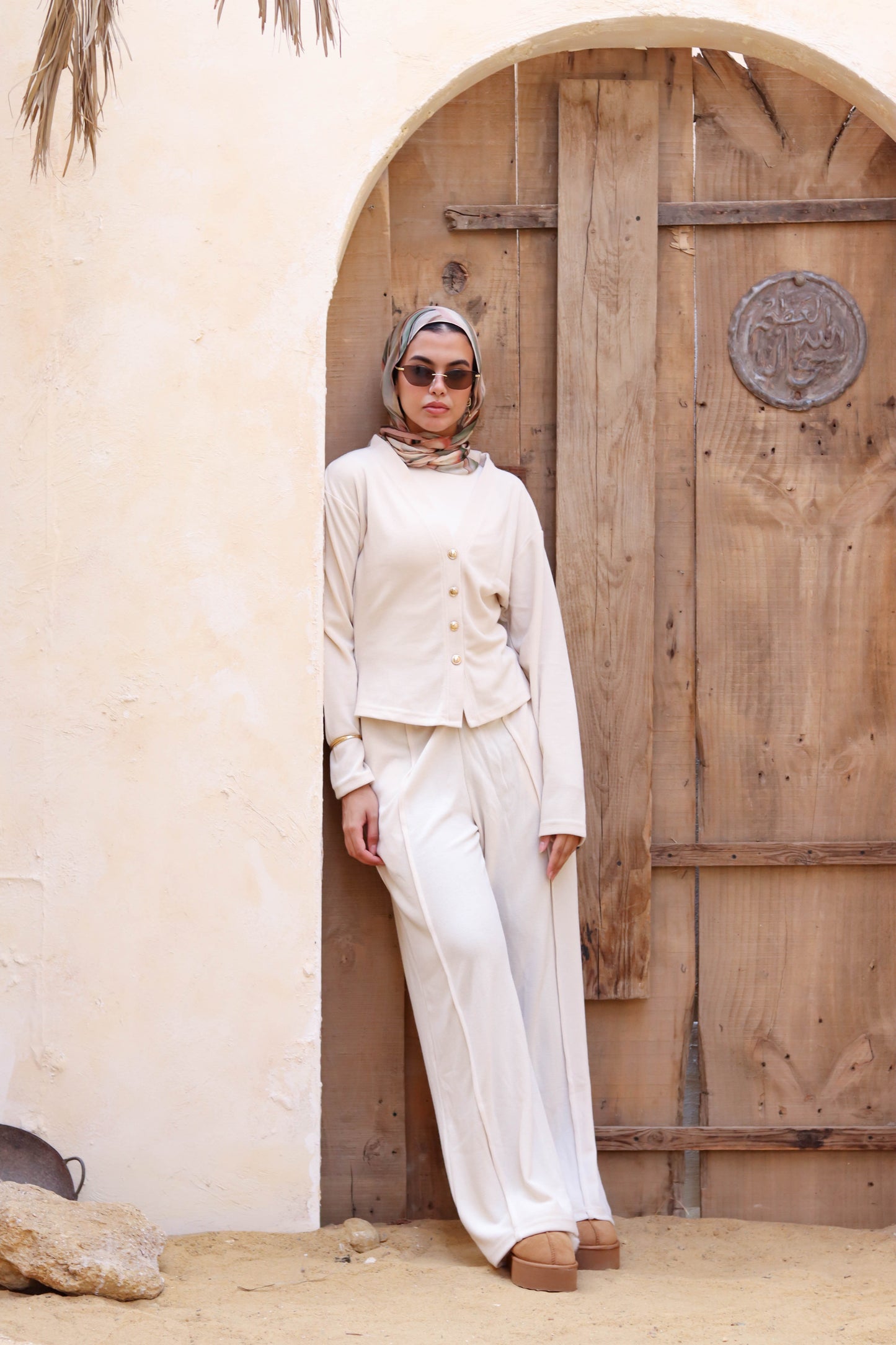 Soft Button Set Cream