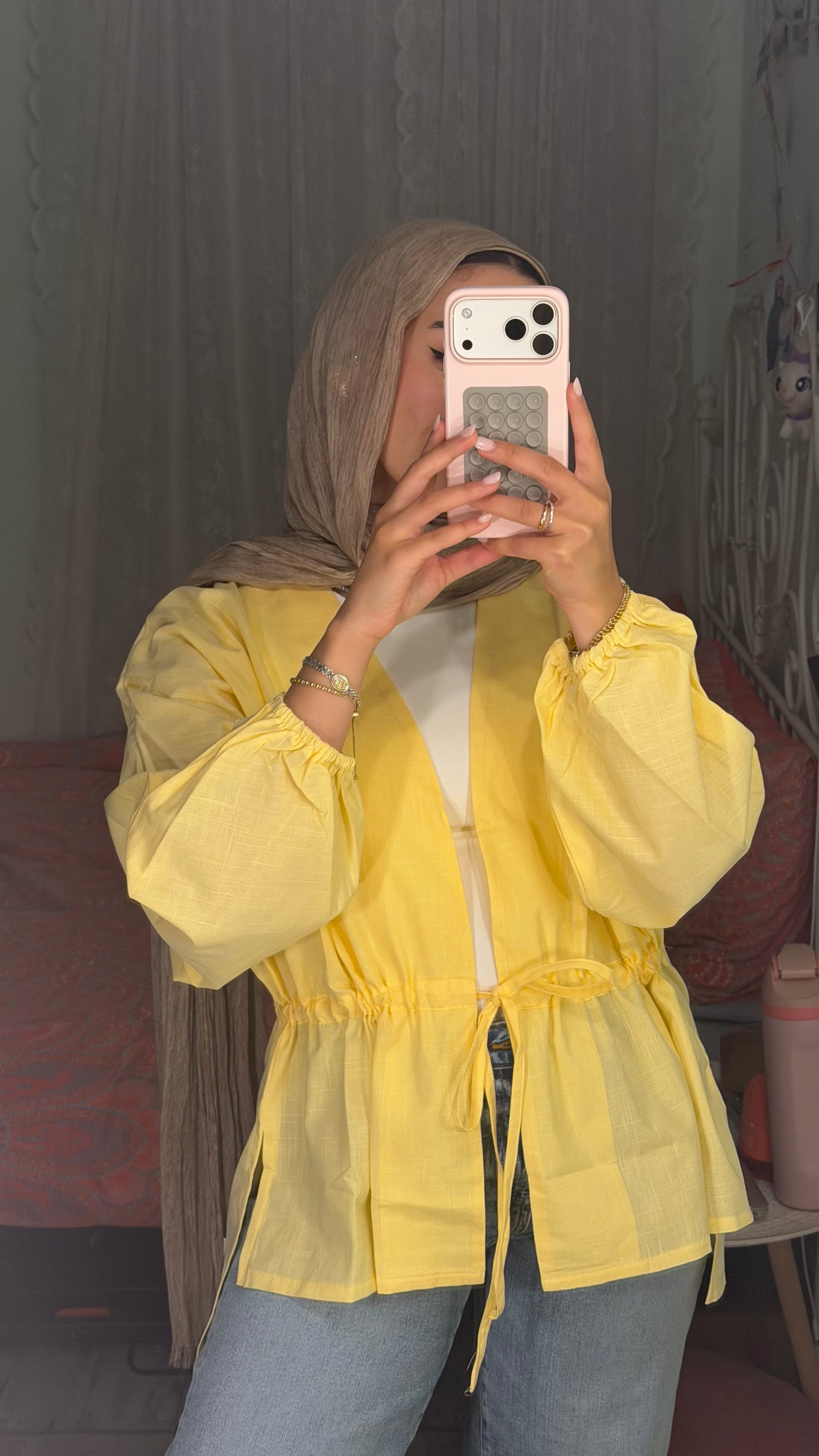 Sienna Cinched Shirt - Butter Yellow