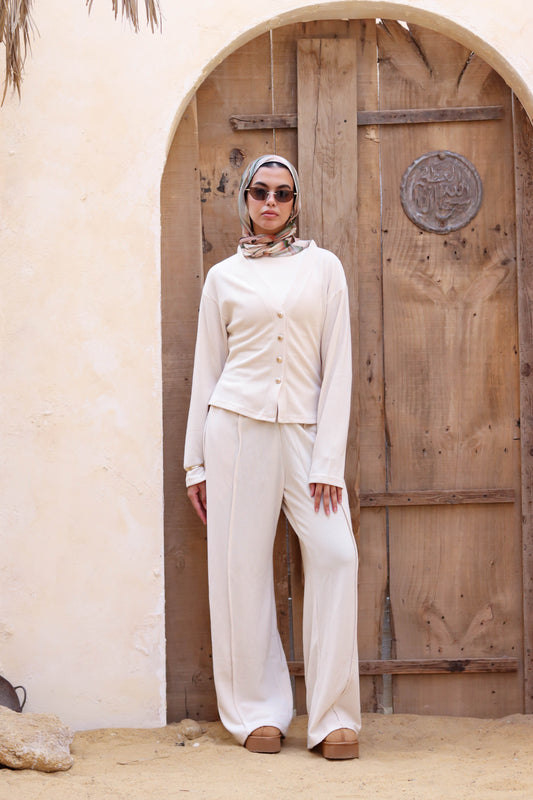 Soft Button Set Cream