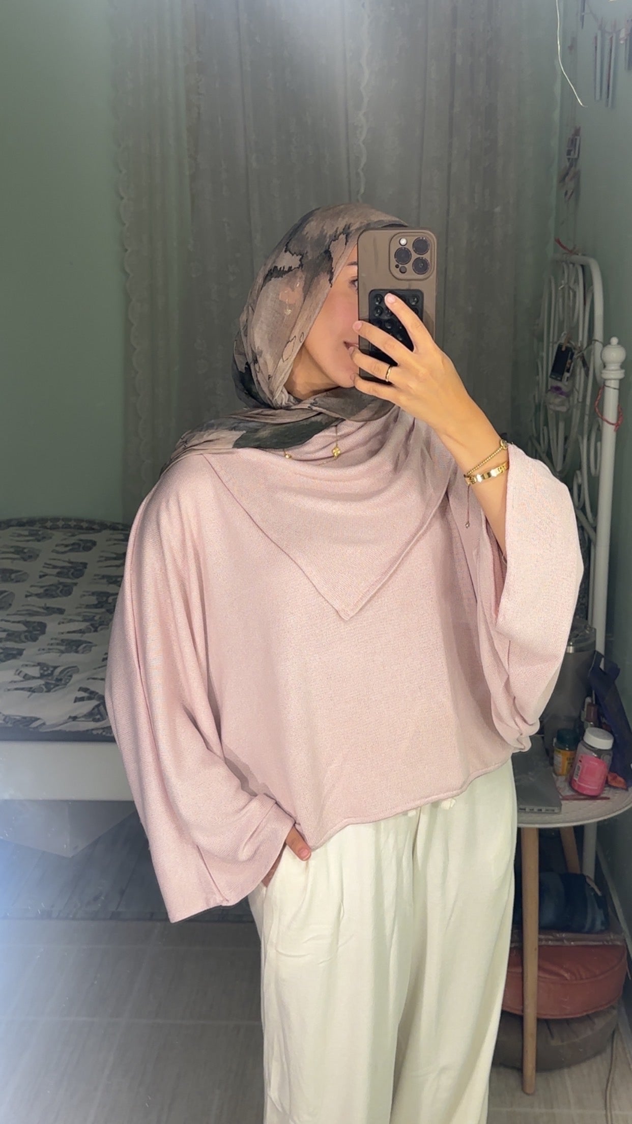 Oversized Drape Top Pink