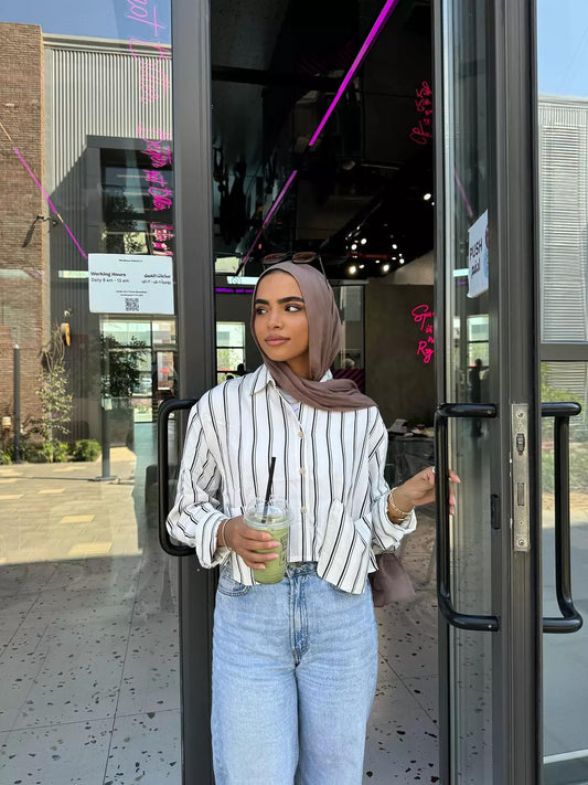 Cropped Pocket Shirt In White